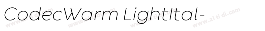 CodecWarm LightItal字体转换